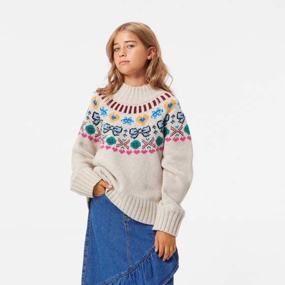 Molo Beige Sweater with Colorful Pattern - Picture 6 of 7